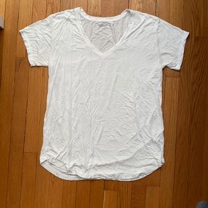 Abercrombie & Fitch soft A&F drapey white shirt